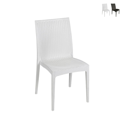 Cadeira de jardim em polipropileno efeito rattan New Magic Promoção