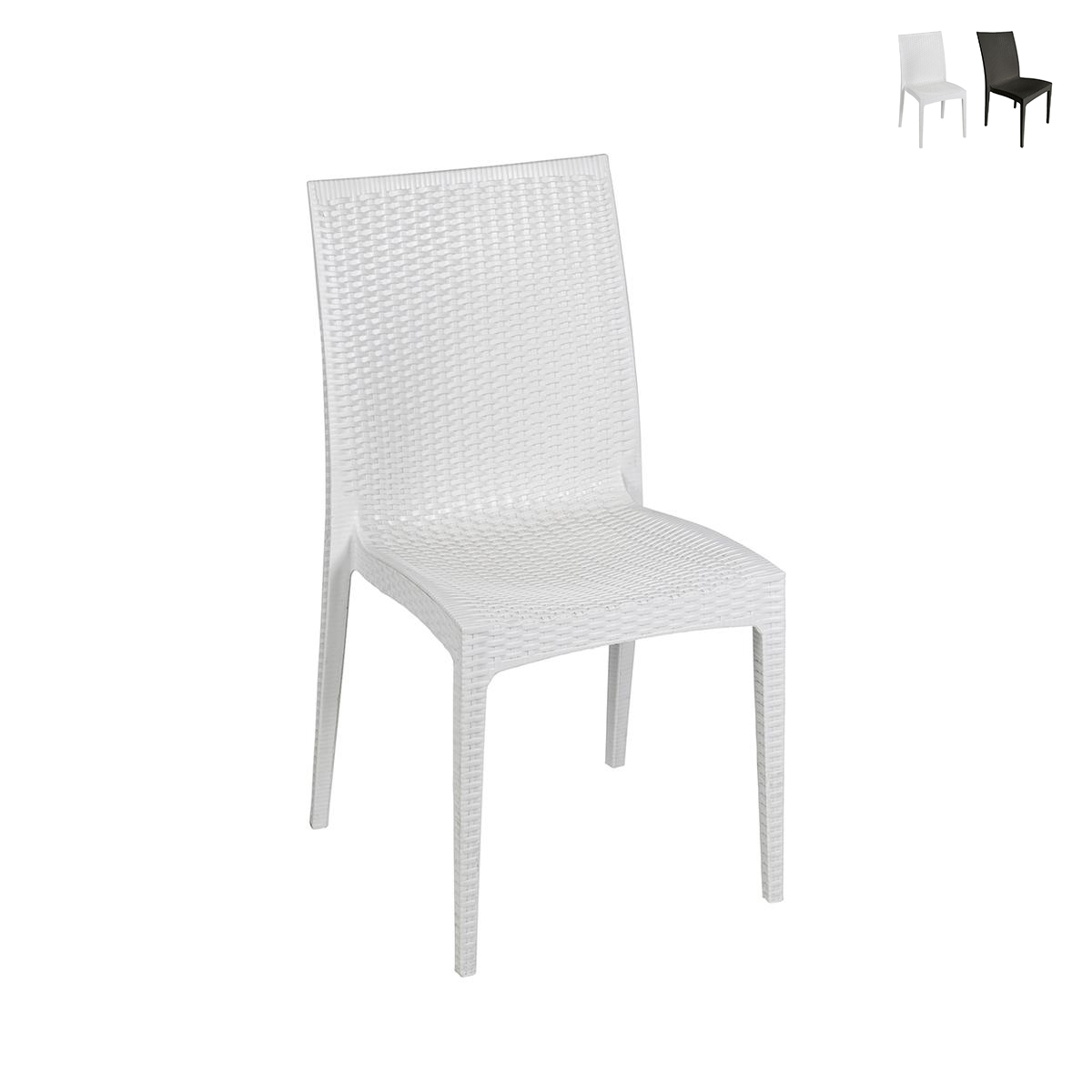 Cadeira de jardim em polipropileno efeito rattan New Magic