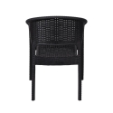 Cadeira de exterior com braços em polipropileno efeito rattan Zanzibar Modelo