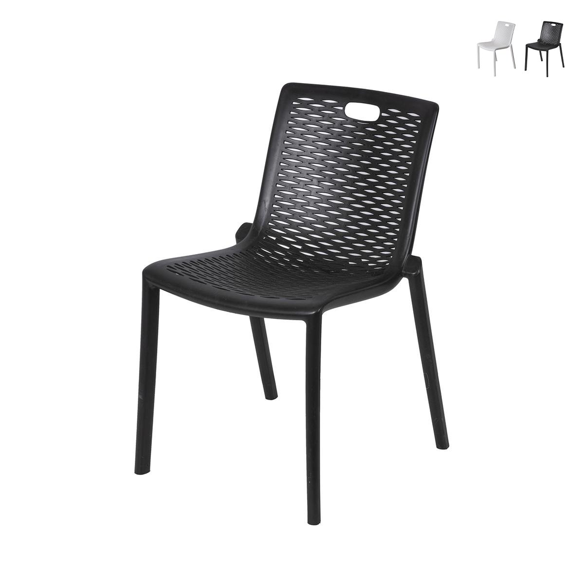 Cadeira de jardim exterior em polipropileno design rendilhado Magic Promoção Cadeira de jardim exterior em polipropileno design rendilhado Magic Promoção
