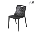 Cadeira de jardim exterior em polipropileno design rendilhado Magic Promoção