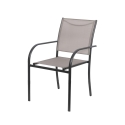 Cadeira de jardim exterior com braços design moderno empilhável Hawaii Estoque