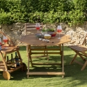 Cadeira dobrável para interior e exterior em madeira, modelo Bali Oferta