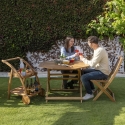 Cadeira dobrável para interior e exterior em madeira, modelo Bali Saldos