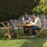 Cadeira dobrável para interior e exterior em madeira, modelo Bali Saldos