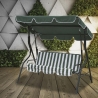 Baloiço de jardim 3 lugares com toldo Javik Venda