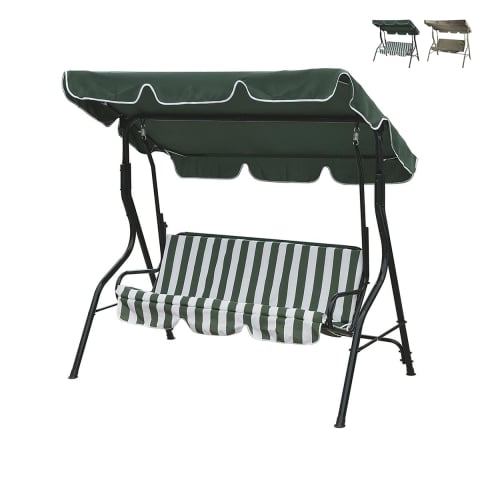Baloiço de jardim 3 lugares com toldo Javik Promoção