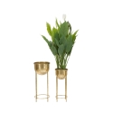 Conjunto de 2 vasos de flores para plantas em metal dourado Lumai Saldos