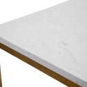 Mesa de café em metal dourado com tampo de mármore 47x47x60 Double Marble Catálogo