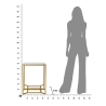 Mesa de café em metal dourado com tampo de mármore 47x47x60 Double Marble Estoque
