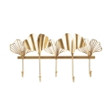 Cabide de parede em metal com 5 ganchos 26,3x49,5x6 cm Leaves Promoção