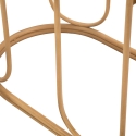 Consola de metal estilo boho chic com tampo em rattan Samui Estoque