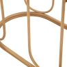 Consola de metal estilo boho chic com tampo em rattan Samui Estoque