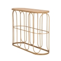 Consola de metal estilo boho chic com tampo em rattan Samui Oferta