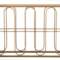 Consola de metal estilo boho chic com tampo em rattan Samui Descontos