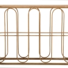 Consola de metal estilo boho chic com tampo em rattan Samui Descontos