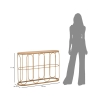 Consola de metal estilo boho chic com tampo em rattan Samui Características