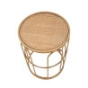Mesa de centro redonda em metal e rattan 55x40x40cm Samui Oferta