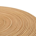 Mesa de centro redonda em rattan 56x48x48cm estilo boho chic Teyra Saldos