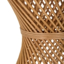 Mesa de centro redonda em rattan 56x48x48cm estilo boho chic Teyra Descontos