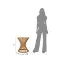 Mesa de centro redonda em rattan 56x48x48cm estilo boho chic Teyra Catálogo