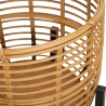 Conjunto de 2 suportes para vasos redondos em rattan com suporte em metal preto Zeyok Saldos