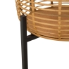 Conjunto de 2 suportes para vasos redondos em rattan com suporte em metal preto Zeyok Descontos