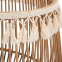 Conjunto de 2 cestos redondos porta-objectos em rattan e tecido Fuji Saldos