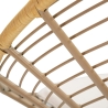 Cadeira em metal e rattan com almofada branca boho chic Panama Escolha