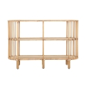 Consola de entrada em metal e rattan 3 prateleiras boho chic Panama Oferta