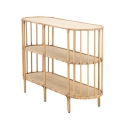 Consola de entrada em metal e rattan 3 prateleiras boho chic Panama Saldos
