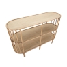 Consola de entrada em metal e rattan 3 prateleiras boho chic Panama Descontos