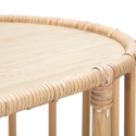Consola de entrada em metal e rattan 3 prateleiras boho chic Panama Catálogo