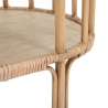 Consola de entrada em metal e rattan 3 prateleiras boho chic Panama Estoque