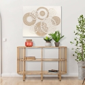Consola de entrada em metal e rattan 3 prateleiras boho chic Panama Venda