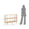 Consola de entrada em metal e rattan 3 prateleiras boho chic Panama Escolha