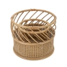 Conjunto de 2 suportes redondos para vasos em metal e rattan Panama Saldos