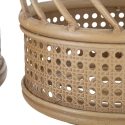 Conjunto de 2 suportes redondos para vasos em metal e rattan Panama Catálogo
