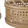 Conjunto de 2 suportes redondos para vasos em metal e rattan Panama Catálogo