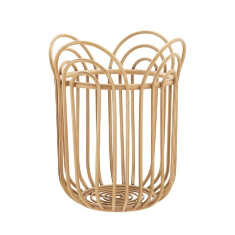 Suporte para vasos redondo em metal e bambu entrançado Panama Promoção