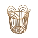 Suporte para vasos redondo em metal e bambu entrançado Panama Oferta