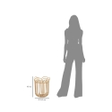 Suporte para vasos redondo em metal e bambu entrançado Panama Catálogo