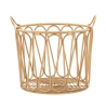Cesto redondo boho chic em metal e rattan Panama Promoção