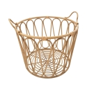 Cesto redondo boho chic em metal e rattan Panama Oferta