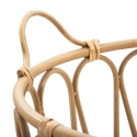 Cesto redondo boho chic em metal e rattan Panama Descontos
