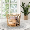 Cesto redondo boho chic em metal e rattan Panama Venda