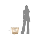Cesto redondo boho chic em metal e rattan Panama Catálogo