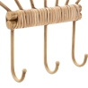 Cabide de parede em metal e rattan com 3 ganchos Panama Saldos