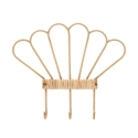 Cabide de parede em metal e rattan com 3 ganchos Panama Promoção