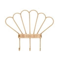 Cabide de parede em metal e rattan com 3 ganchos Panama Promoção